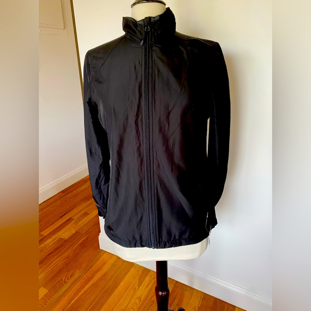 Storm Creek Womens Black Full Zip Windbreaker Jacket New York Life Size Medium